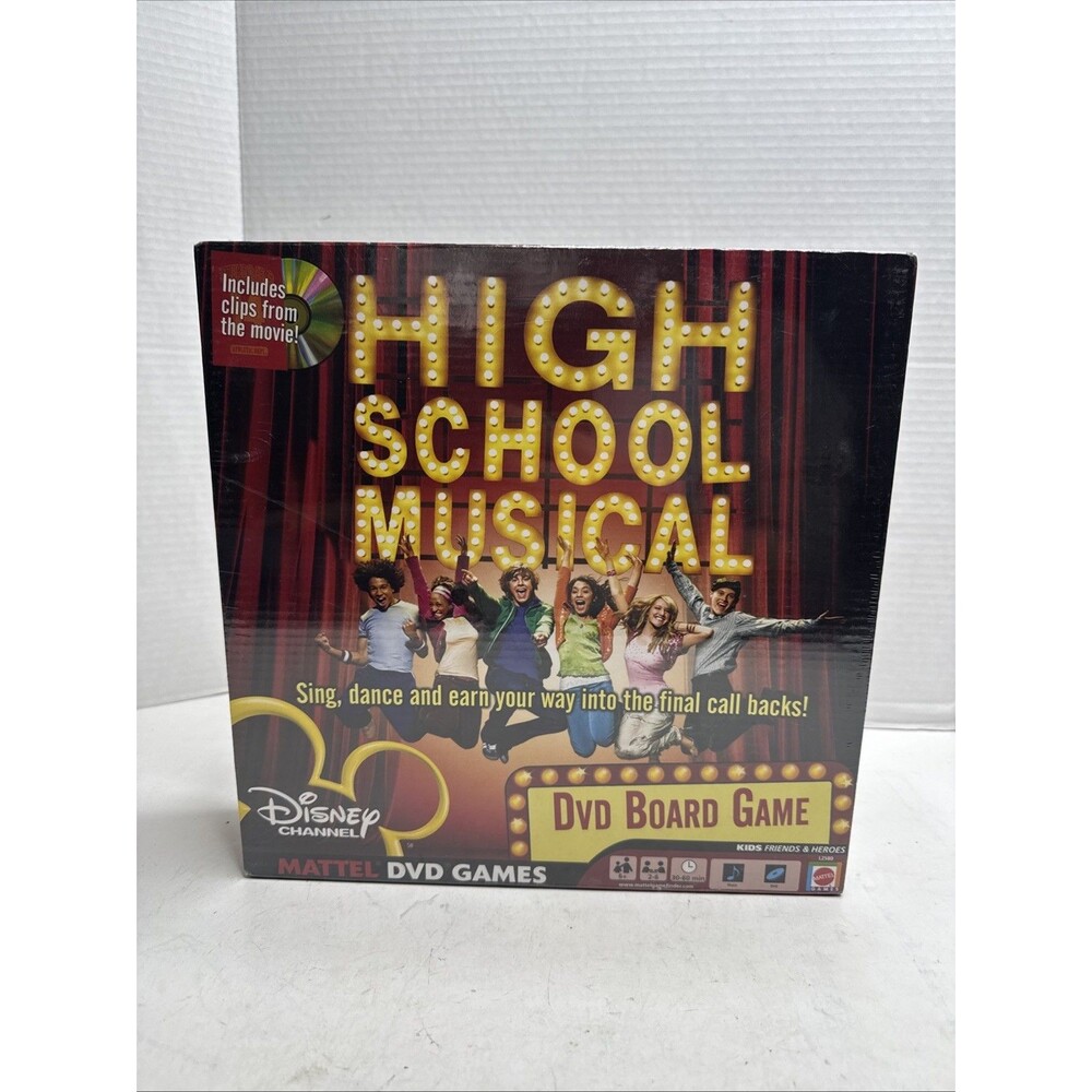 Disney Channel High School Musical DVD Board Game 2006 Mattel NEW Free Ship